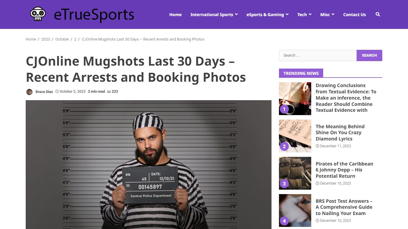 CJOnline Mugshots Last 30 Days – Recent Arrests and Booking Photos